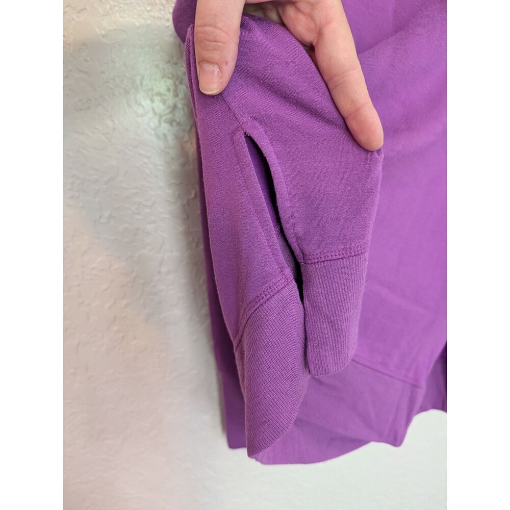 Athleta Coaster Luxe Recover Sweatshirt Eggplant Purple Pullover Medium M - Picture 4 of 8